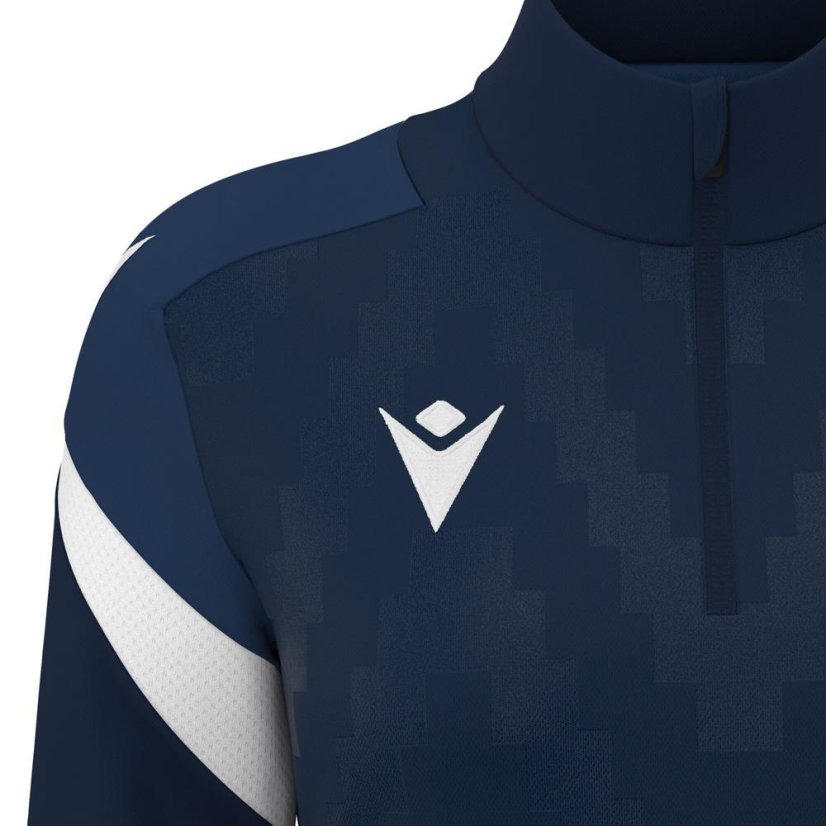 Sportovní top Macron Leona 1/4 Zip - Barva: Černá, Velikost: 3XL