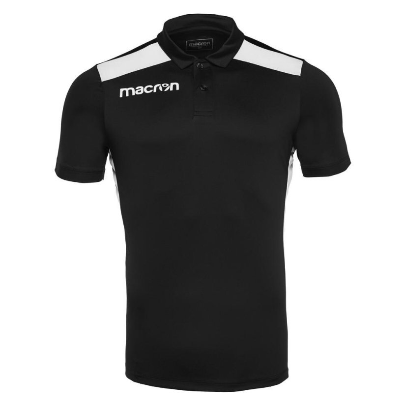 Polo tričko Macron Folk - Barva: Černá/červená, Velikost: 3XS