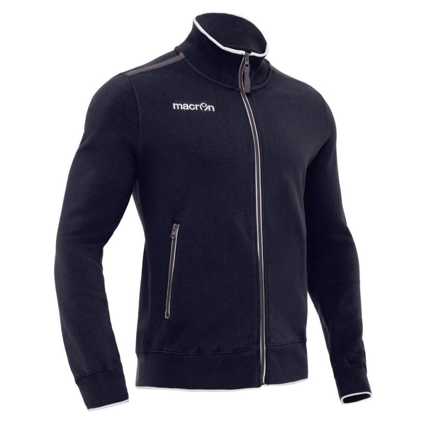 Sportovní mikina na zip Macron Anime Felpa - Barva: Bílá, Velikost: 3XL