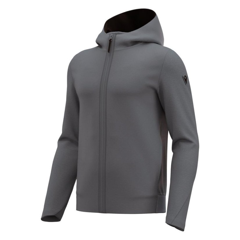 Sportovní mikina na zip s kapucí Macron Ath Icon Midnight - Barva: Army, Velikost: 4XL