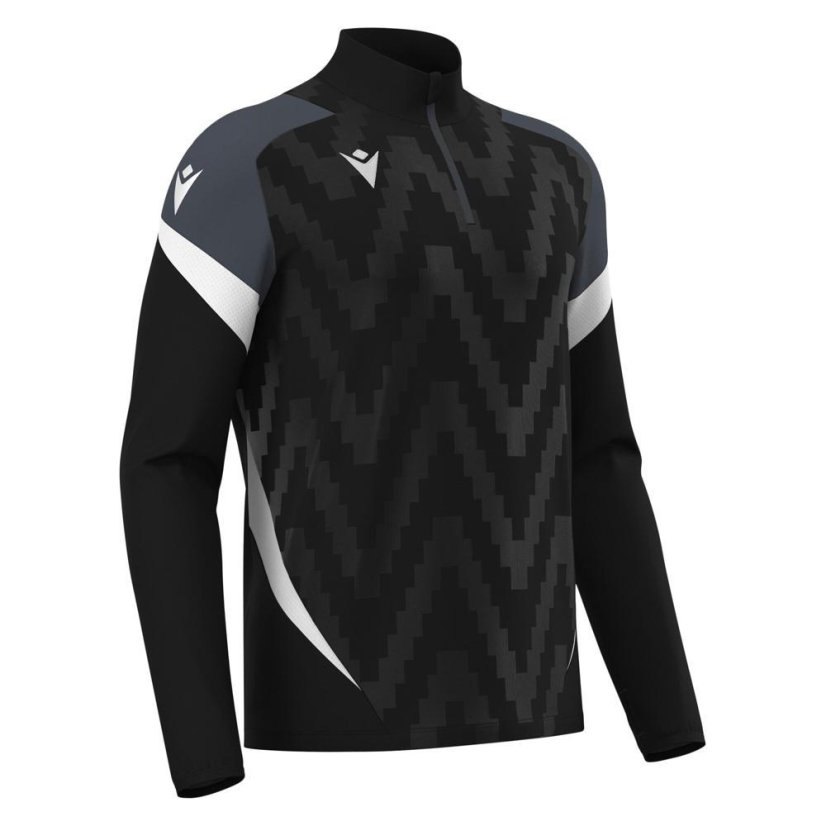 Sportovní top Macron Starfall 1/4 Zip - Farba: Čierna/biela, Veľkosť: 3XL