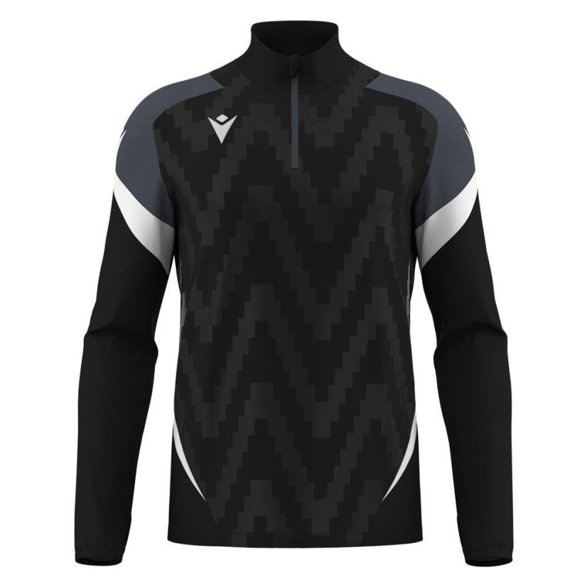 Sportovní top Macron Starfall 1/4 Zip - Farba: Čierna/biela, Veľkosť: 3XL