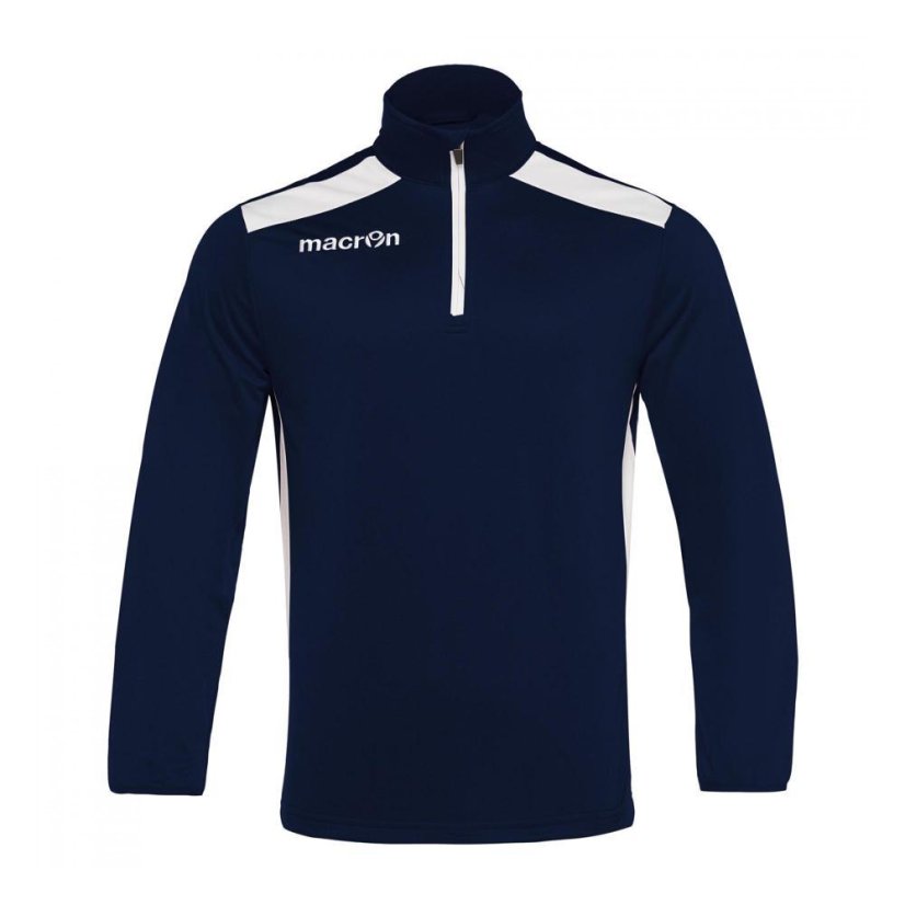 Sportovní mikina s krátkým zipem Macron Tarim - Barva: Modrá/bílá, Velikost: 4XL