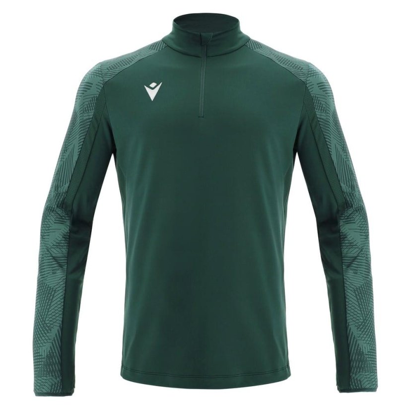 Triko Macron Naryn 1/4 ZIP - Barva: Lahvově zelená, Velikost: M
