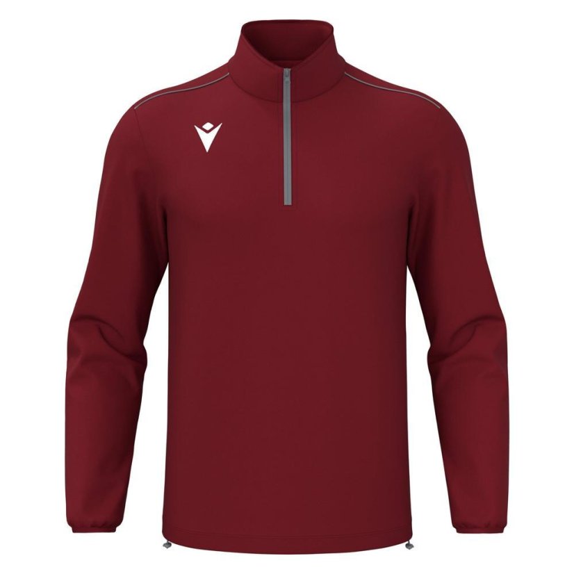 Triko Macron Havel 1/4 Zip - Barva: Červená, Velikost: 3XS