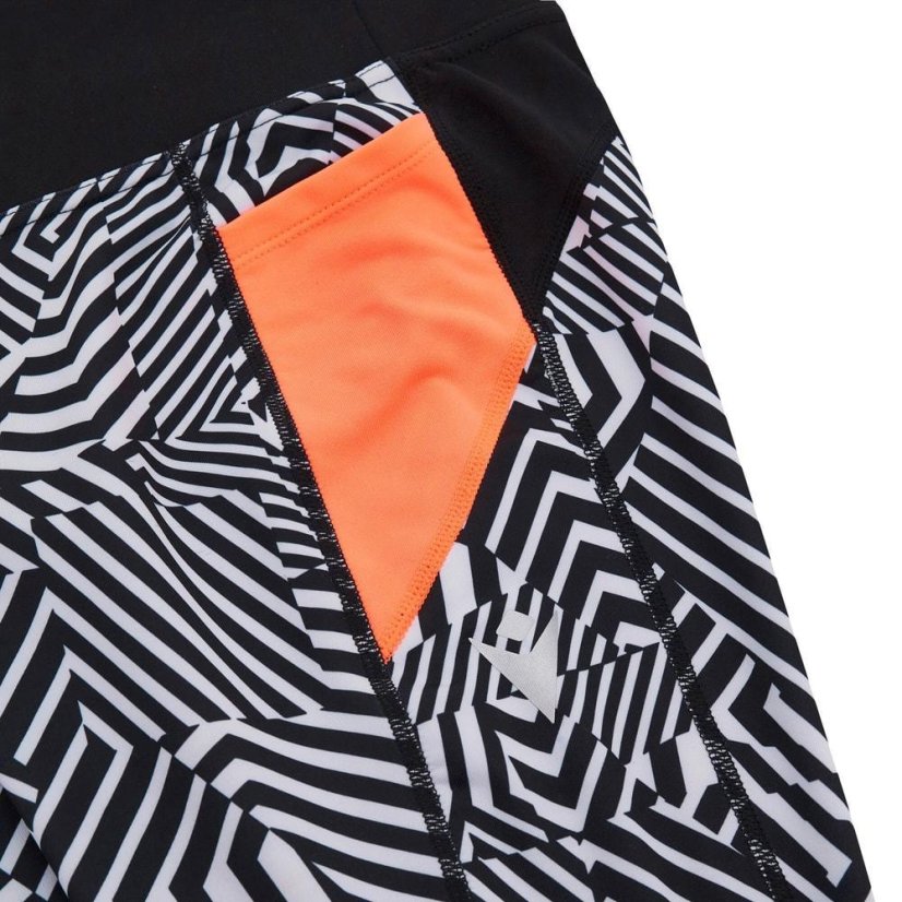 Kalhoty Macron Run SCD Cheryl Light Stretch 3/4 - Farba: Biela/čierna, Veľkosť: XS