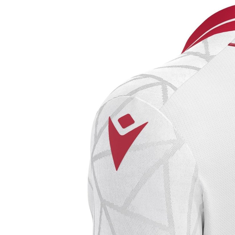 Dětský dres Macron Cerberus Eco - Farba: Biela/červená, Veľkosť: 3XS