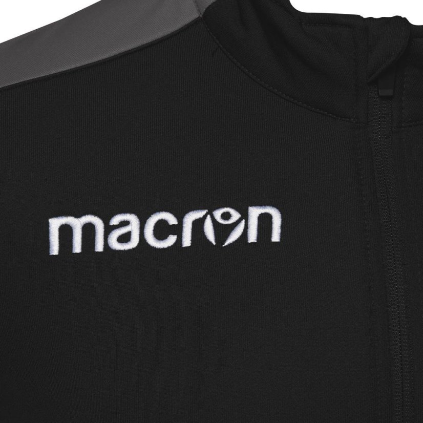 Sportovní mikina na zip Macron Sobek - Barva: Černá/červená, Velikost: 3XL