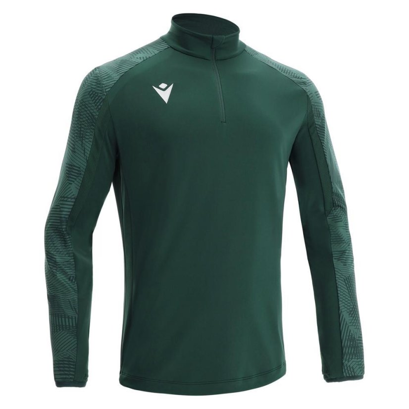Triko Macron Naryn 1/4 ZIP - Barva: Lahvově zelená, Velikost: M