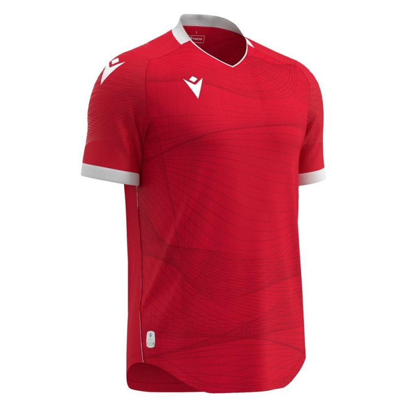 Dres Macron Wyvern Eco - Barva: Vínová/světle modrá, Velikost: M