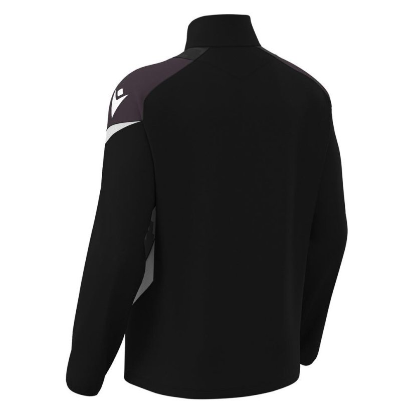 Sportovní top Macron Hollow 1/4 Zip - Barva: Černá/bílá, Velikost: L