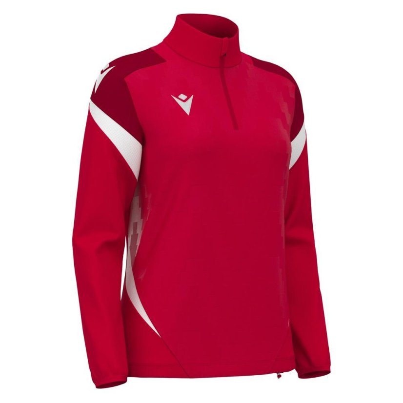 Sportovní top Macron Leona 1/4 Zip - Barva: Černá, Velikost: 3XL