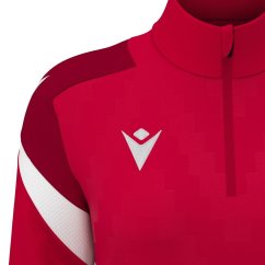 LEONA 1/4 ZIP WMN TOP  RED/WHT | 800004490201 | XXL