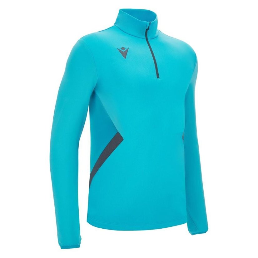 Mikina Macron Piave 1/4 ZIP - Barva: Světle modrá, Velikost: M