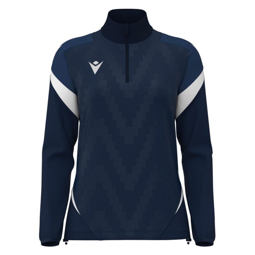 Sportovní top Macron Leona 1/4 Zip - Barva: Černá, Velikost: 3XL