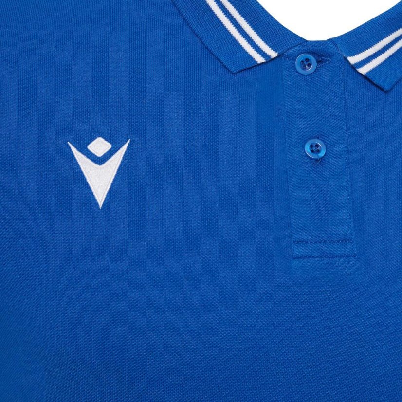 Sportovní tričko s límečkem Macron Yukar - Barva: Bílá, Velikost: 3XS