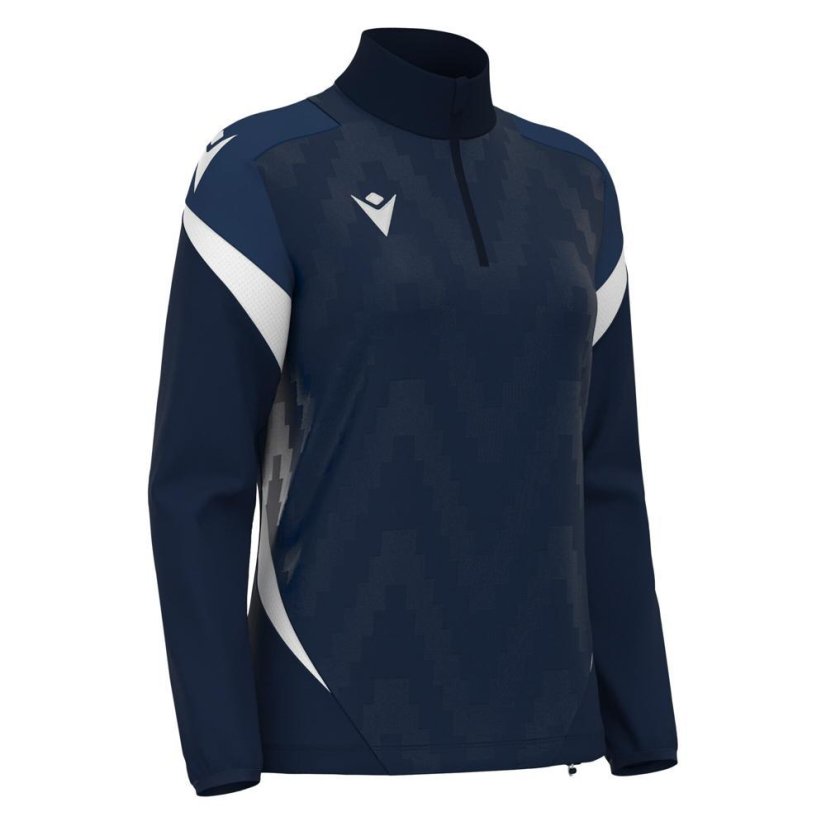 Sportovní top Macron Leona 1/4 Zip - Barva: Černá, Velikost: 3XL