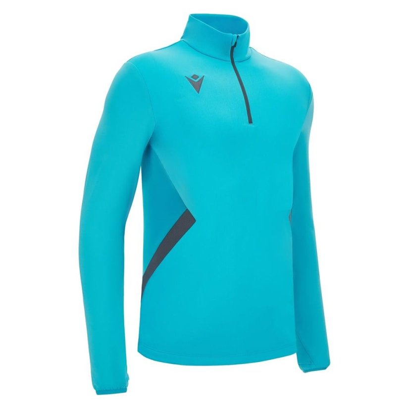 Mikina Macron Piave 1/4 ZIP - Barva: Světle modrá, Velikost: M