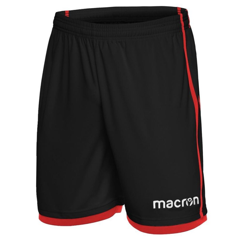 Fotbalové kraťasy Macron Algol - Barva: Černá/zelená, Velikost: 3XL