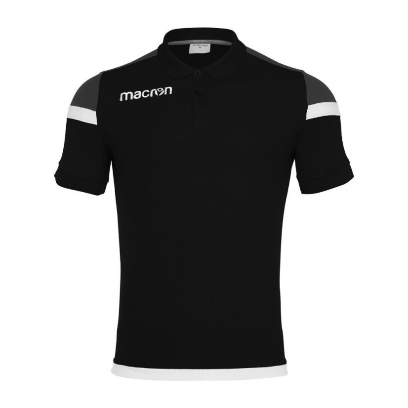 Sportovní polokošile Macron Shofar - Barva: Černá/červená, Velikost: 3XL