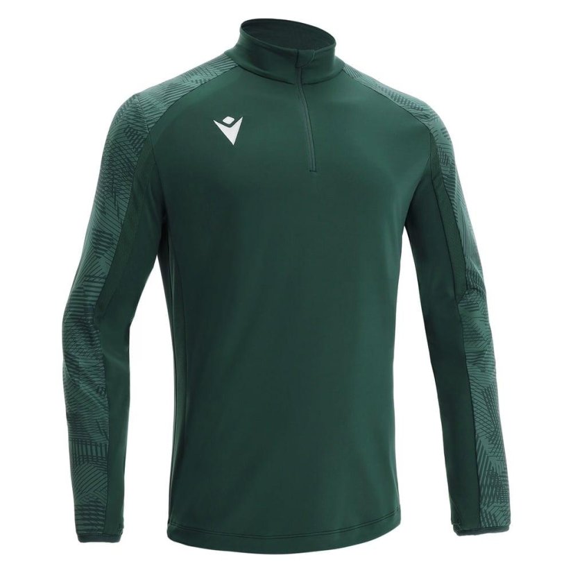 Triko Macron Naryn 1/4 ZIP - Barva: Lahvově zelená, Velikost: M