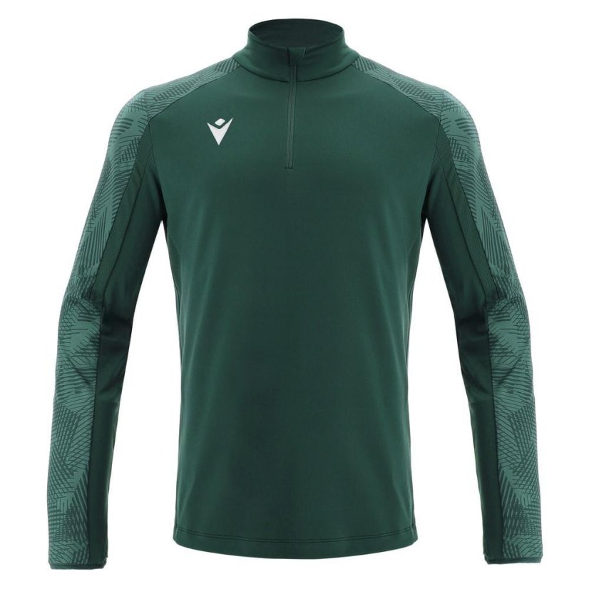Triko Macron Naryn 1/4 ZIP - Barva: Lahvově zelená, Velikost: M