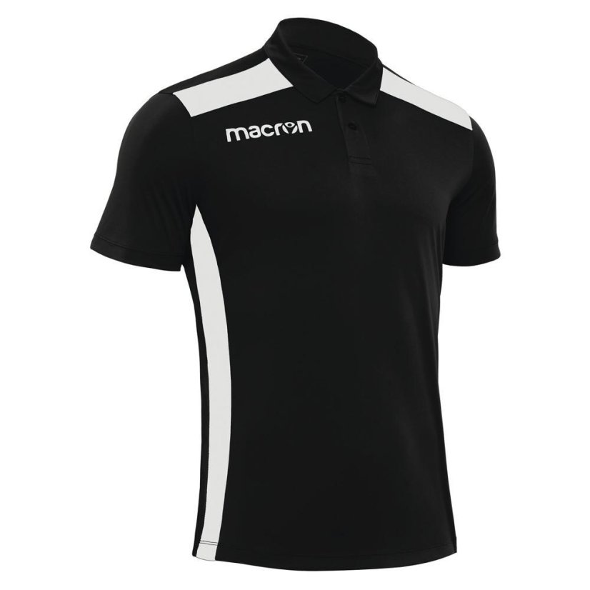 Polo tričko Macron Folk - Barva: Černá/červená, Velikost: 3XS
