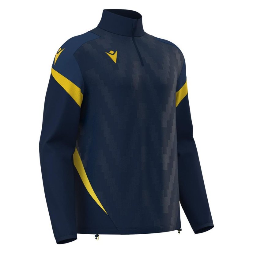 Sportovní top Macron Hollow 1/4 Zip - Barva: Černá/bílá, Velikost: L