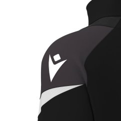HOLLOW 1/4 ZIP TOP  BLK/WHT