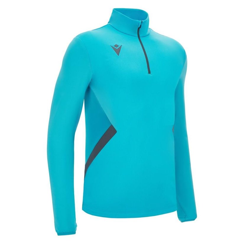 Mikina Macron Piave 1/4 ZIP - Barva: Světle modrá, Velikost: M