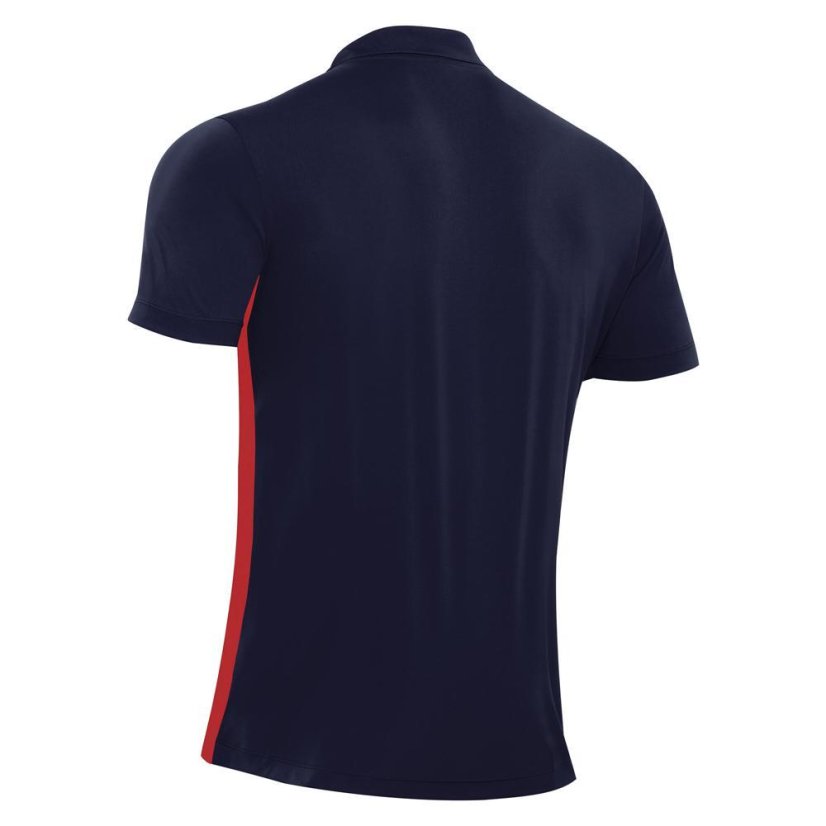Polo tričko Macron Folk - Barva: Černá/červená, Velikost: 3XS