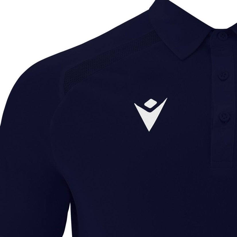 Polo triko Macron Hutton SS - Barva: Černá, Velikost: 3XL