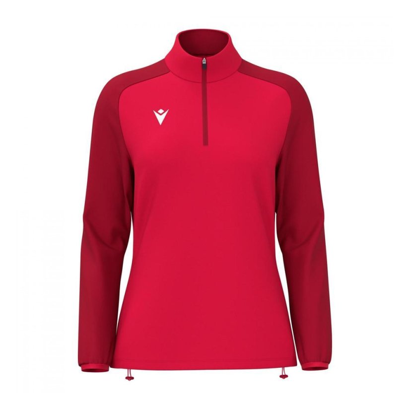 Top Macron Lena 1/4 Zip - Barva: Červená, Velikost: S