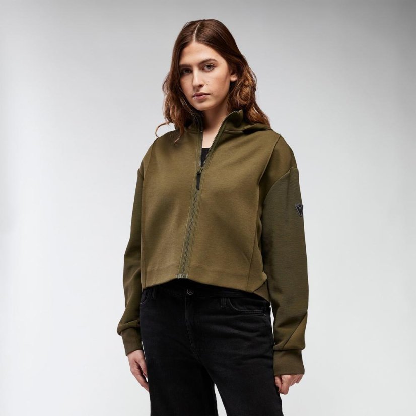 Sportovní oversize mikina s kapucí Macron Ath Icon Bloom - Farba: Armáda, Veľkosť: 3XL