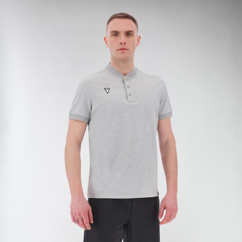 Triko Macron Ath Icon Nisiros Polo Korean Slim - Barva: Černá, Velikost: S