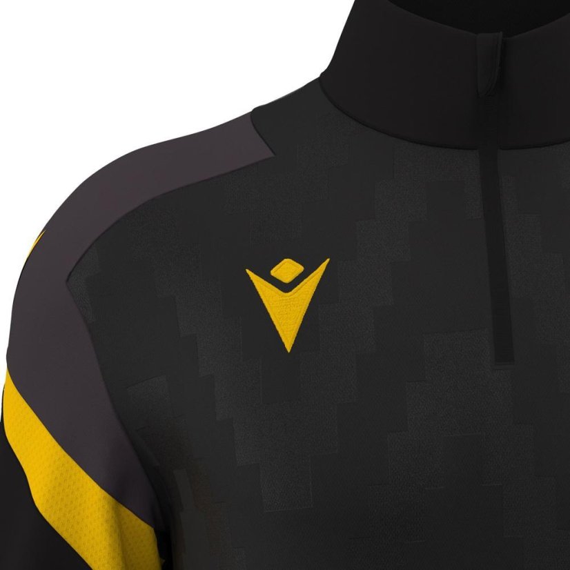 Sportovní top Macron Hollow 1/4 Zip - Barva: Černá/bílá, Velikost: L