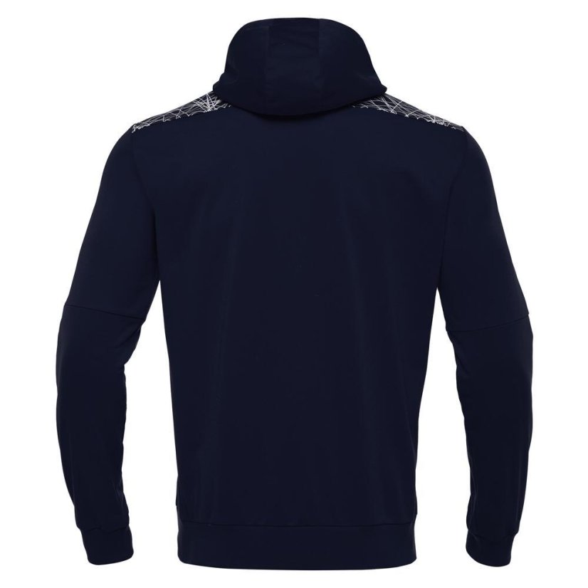 Sportovní mikina s kapucí Macron Ishtar 1/4 Zip - Barva: Černá/bílá, Velikost: 3XL