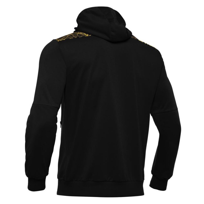 Sportovní mikina s kapucí Macron Ishtar 1/4 Zip - Barva: Černá/bílá, Velikost: 3XL