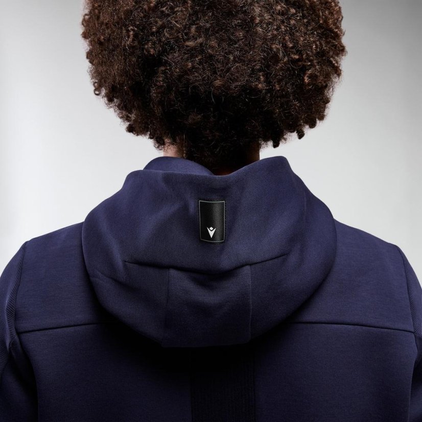 Sportovní mikina na zip s kapucí Macron Ath Icon Midnight - Barva: Army, Velikost: 4XL