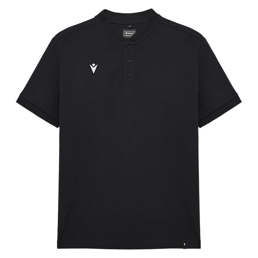 Triko Macron Ath Icon Nisiros Polo Korean Slim - Barva: Černá, Velikost: S