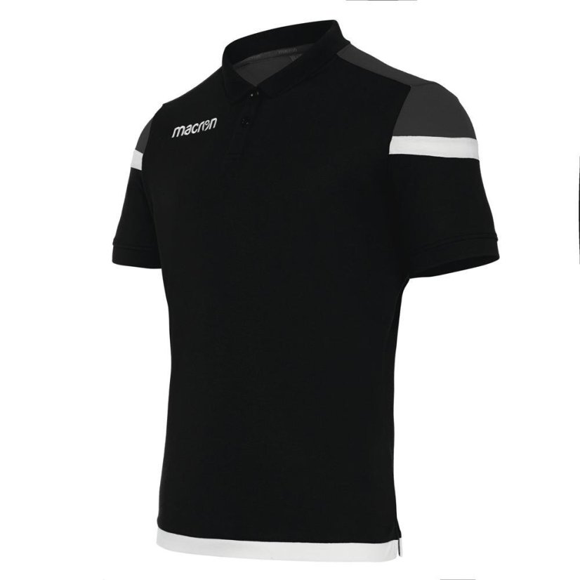 Sportovní polokošile Macron Shofar - Barva: Černá/červená, Velikost: 3XL