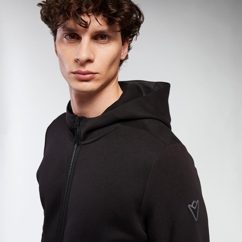 Sportovní mikina na zip s kapucí Macron Ath Icon Midnight - Barva: Army, Velikost: 4XL