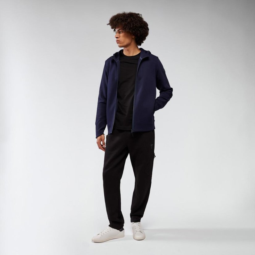 Sportovní mikina na zip s kapucí Macron Ath Icon Midnight - Barva: Army, Velikost: 4XL