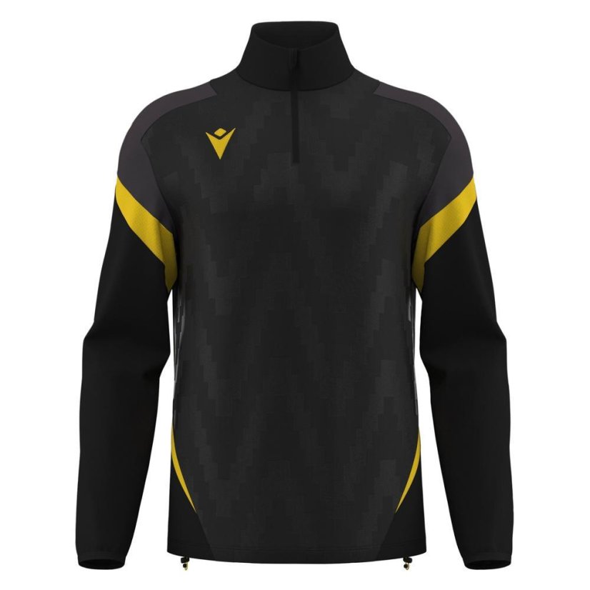 Sportovní top Macron Hollow 1/4 Zip - Barva: Černá/bílá, Velikost: L