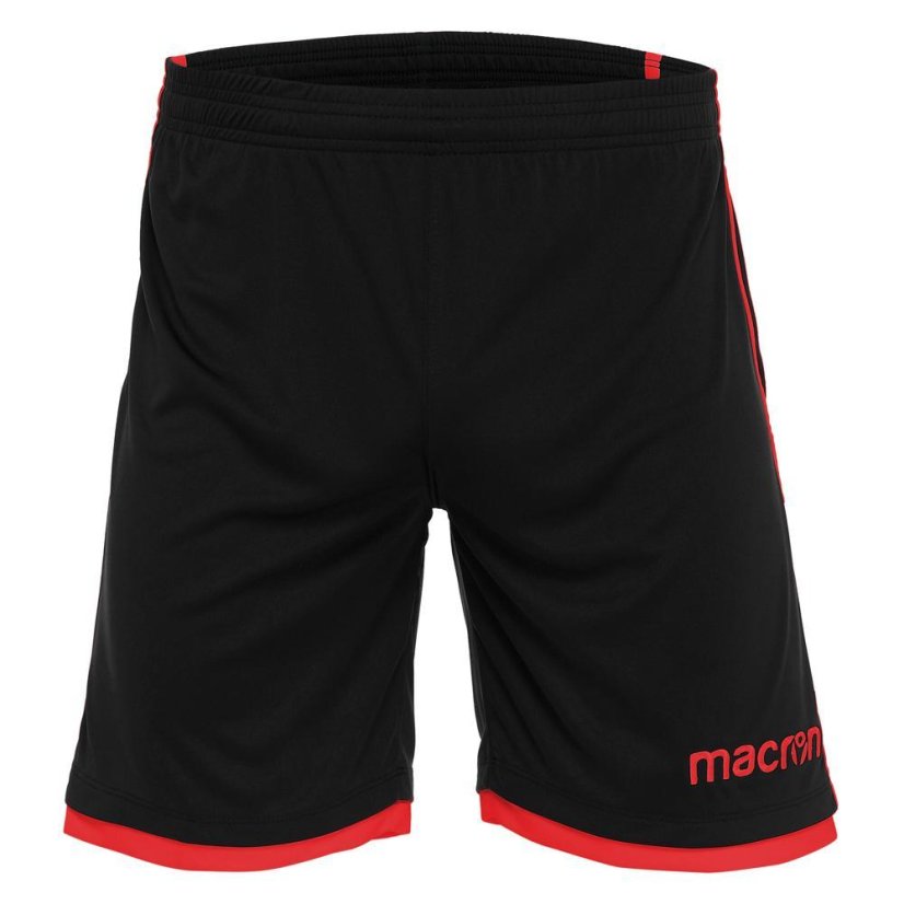 Fotbalové kraťasy Macron Algol - Barva: Černá/zelená, Velikost: 3XL