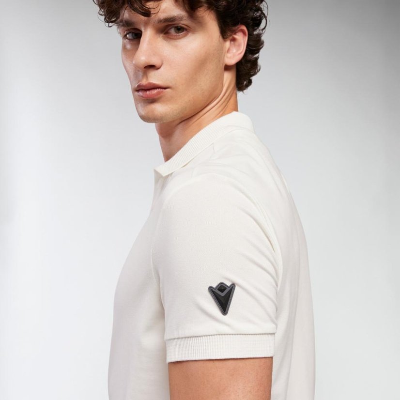Sportovní polo tričko Macron Ath Icon Radiant - Barva: Bílá, Velikost: 3XL