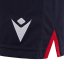 Futbalové šortky Macron Tempel - Farba: Červená/biela, Veľkosť: 3XS