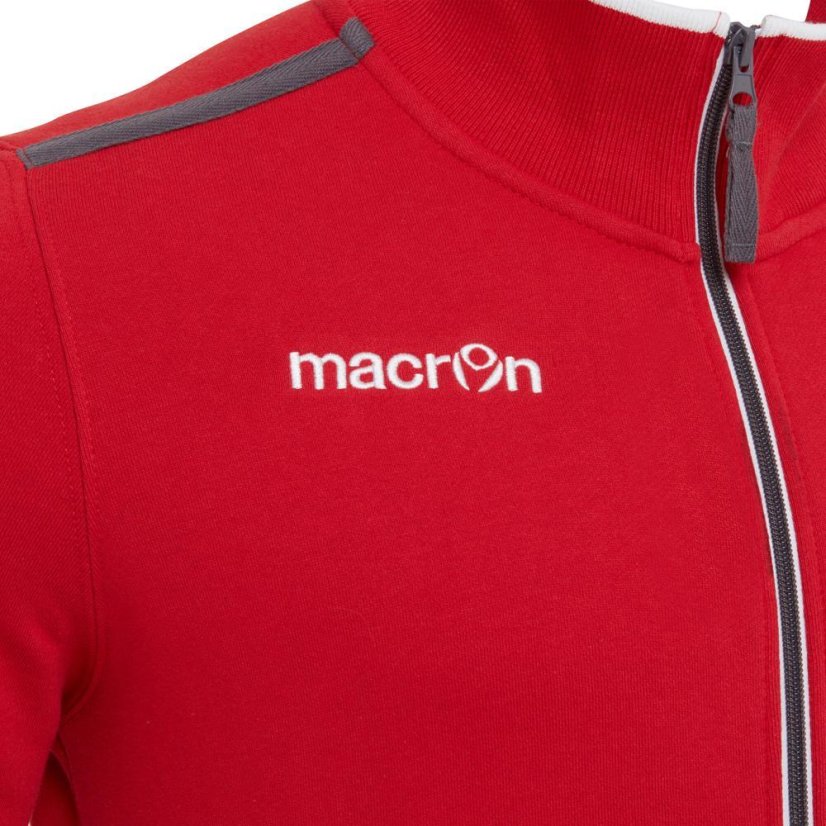 Sportovní mikina na zip Macron Anime Felpa - Barva: Bílá, Velikost: 3XL