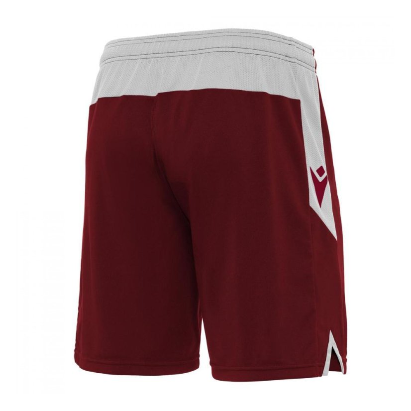 Futbalové šortky Macron Tempel - Farba: Červená/biela, Veľkosť: 3XS