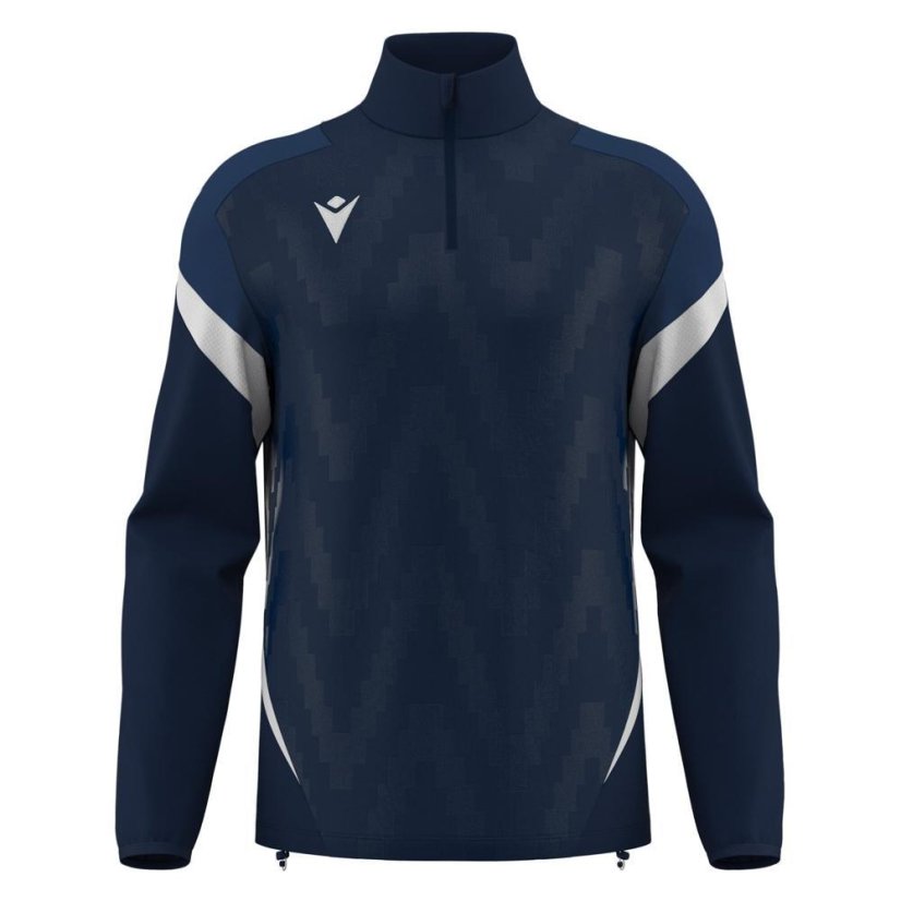 Sportovní top Macron Hollow 1/4 Zip - Barva: Černá/bílá, Velikost: L